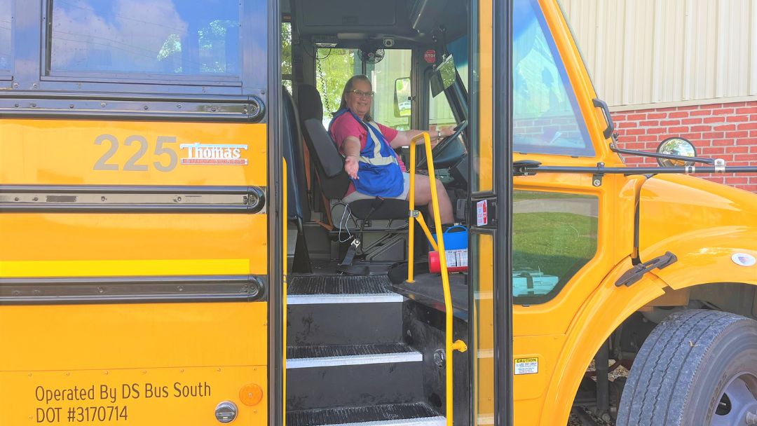 DS Bus Lines school bus ensuring student transportation safety across eight states